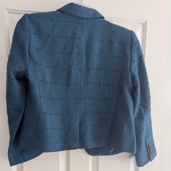 Anne Taylor Deep Teal Blue Blazer - Size 12 petite - NWT - Picture 2 of 6